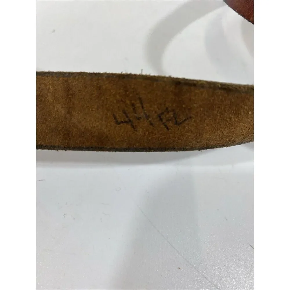 Vintage Hand Tooled Leather Southwestern‎ Belt “Fred” Size 44